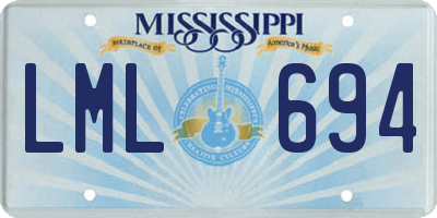 MS license plate LML694