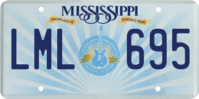 MS license plate LML695