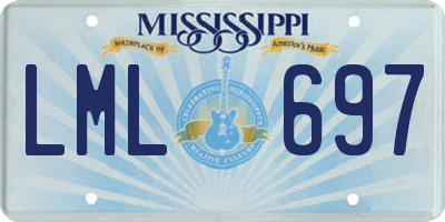 MS license plate LML697