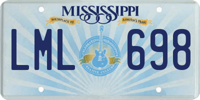 MS license plate LML698