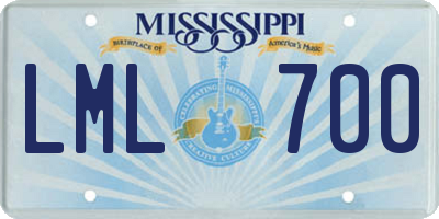 MS license plate LML700