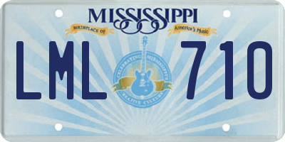 MS license plate LML710