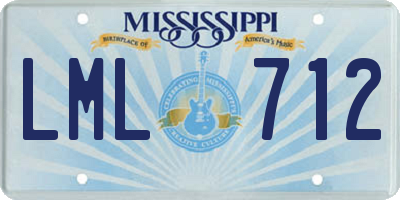 MS license plate LML712
