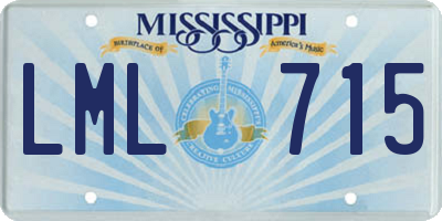 MS license plate LML715