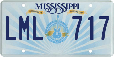 MS license plate LML717