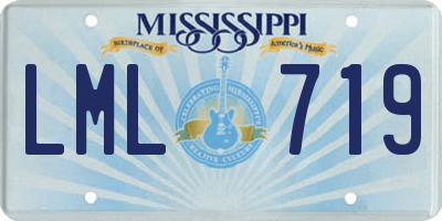 MS license plate LML719