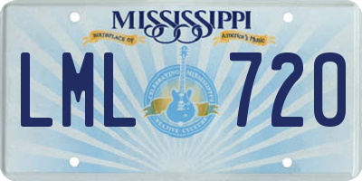 MS license plate LML720