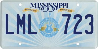 MS license plate LML723