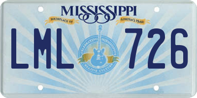 MS license plate LML726
