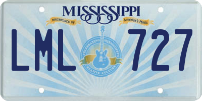 MS license plate LML727