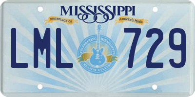 MS license plate LML729