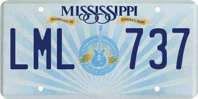 MS license plate LML737