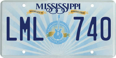 MS license plate LML740