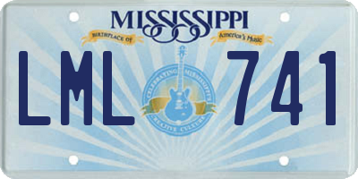 MS license plate LML741