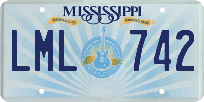 MS license plate LML742