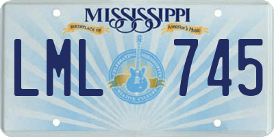 MS license plate LML745