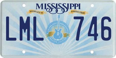MS license plate LML746