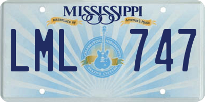 MS license plate LML747