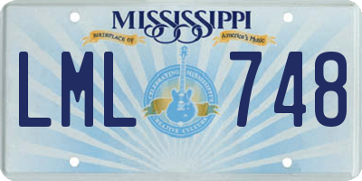 MS license plate LML748