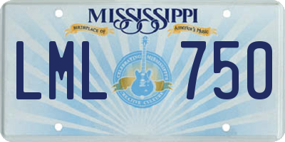 MS license plate LML750