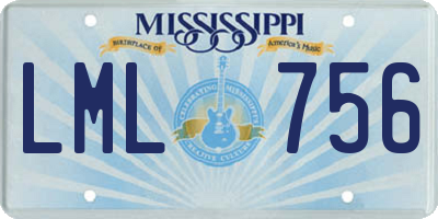 MS license plate LML756
