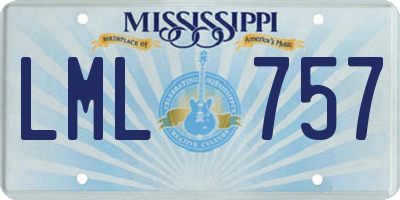 MS license plate LML757