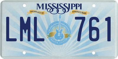 MS license plate LML761