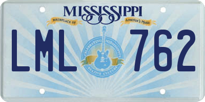 MS license plate LML762