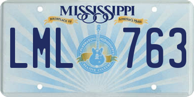 MS license plate LML763