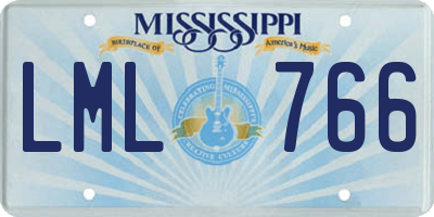 MS license plate LML766