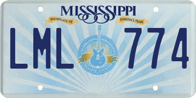 MS license plate LML774