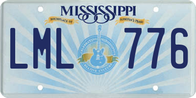 MS license plate LML776