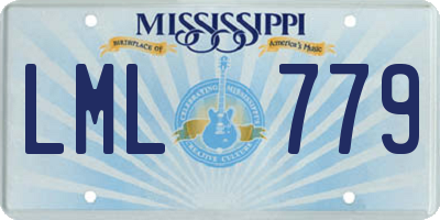 MS license plate LML779