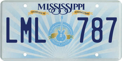 MS license plate LML787