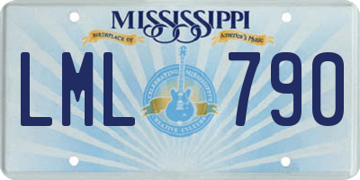 MS license plate LML790