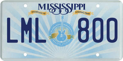 MS license plate LML800
