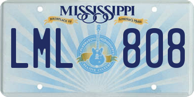 MS license plate LML808