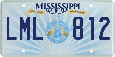 MS license plate LML812