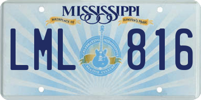 MS license plate LML816