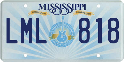 MS license plate LML818