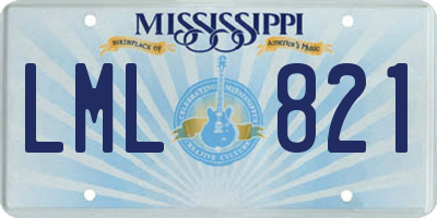 MS license plate LML821