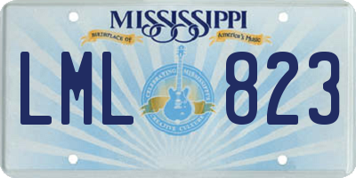 MS license plate LML823