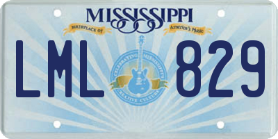 MS license plate LML829