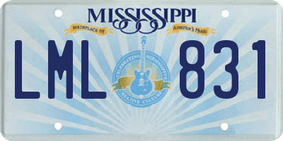 MS license plate LML831