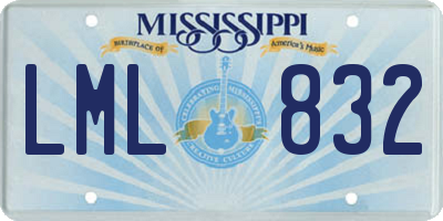 MS license plate LML832