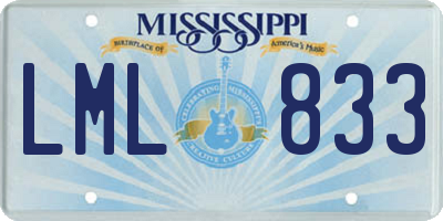MS license plate LML833