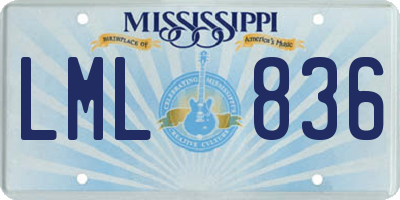 MS license plate LML836