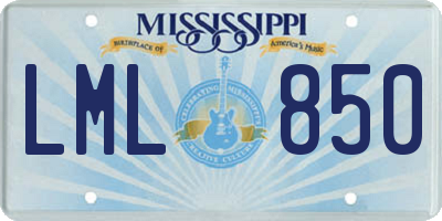 MS license plate LML850