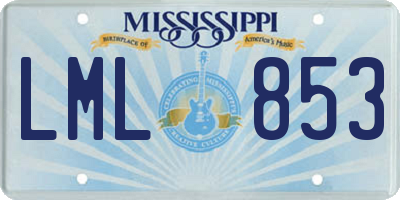 MS license plate LML853