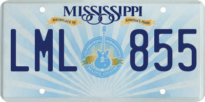 MS license plate LML855